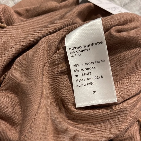 Naked Wardrobe NWOT Woman S’Scoop Em Up Romper in a Nude color - Picture 11 of 11